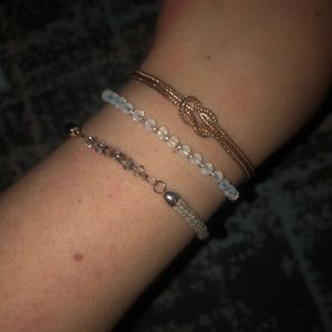 Rose Gold Bracelet set! Only worn twice!